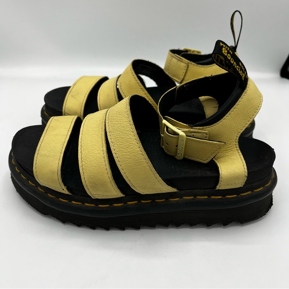 Dr. Martens Chunky Strappy Sandals Sz 6 Yellowish